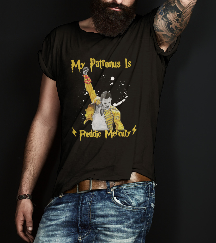 My Patronus Is Freddie Mercury Magic Lightning T-Shirt