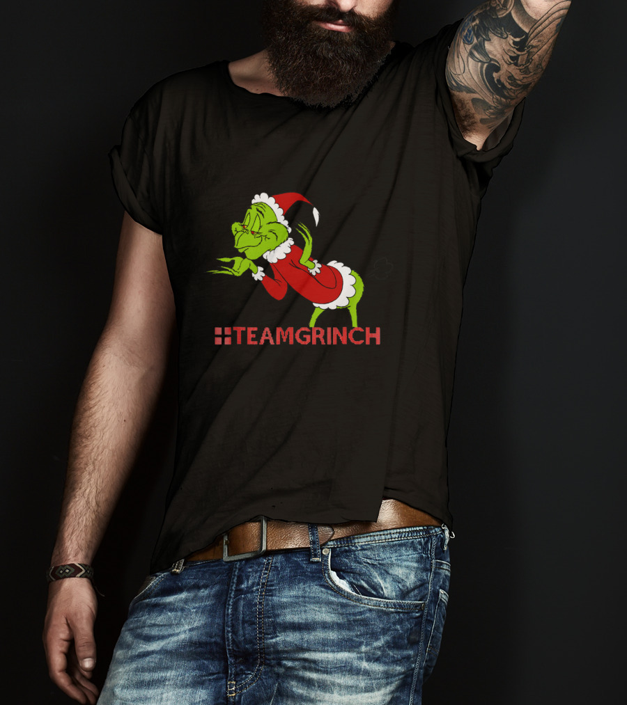 Team Grinch Resting Grinches Face Christmas T-Shirt