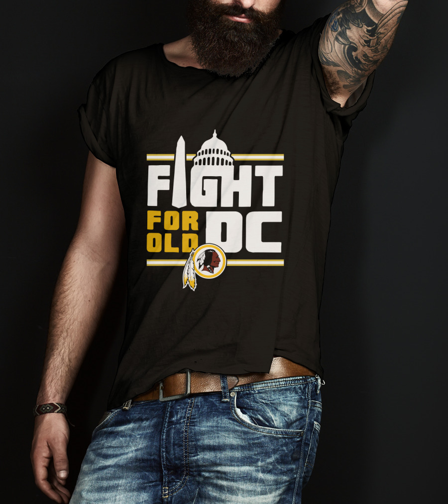 Fight For Old DC Washington Football Team Capitol Monument Iconic Feathers T-Shirt