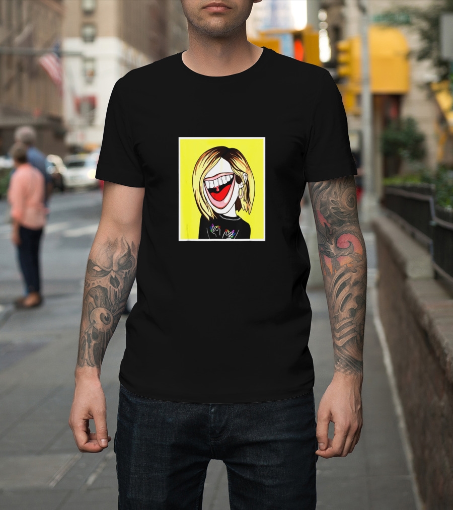 Gabbie Hanna Monster Meme Cartoon Style Yellow Background T-Shirt