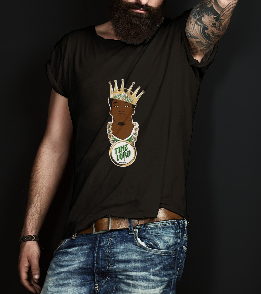 Boston Time Lord @Nbpa Crowned Basketball Chain T-Shirt