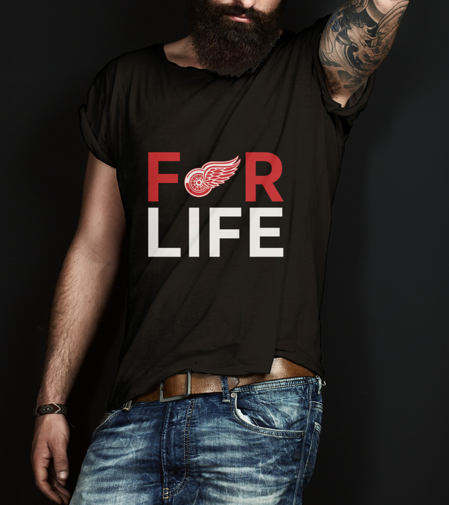 Detroit Red Wings Fans For Life Winged Wheel T-Shirt