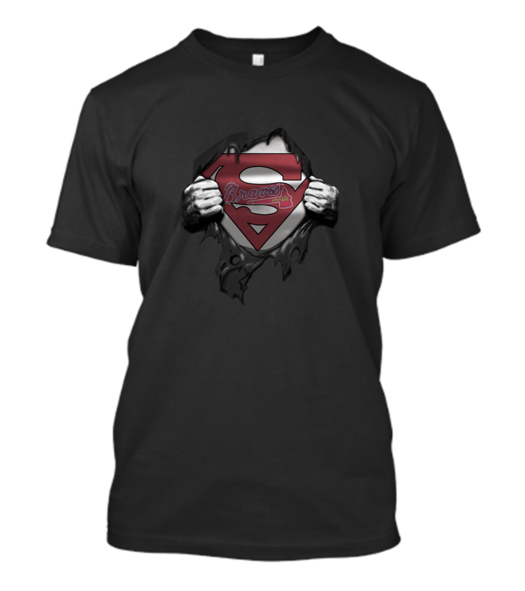 Superman Braves Logo Atlanta Fans Iconic Mashup T-Shirt