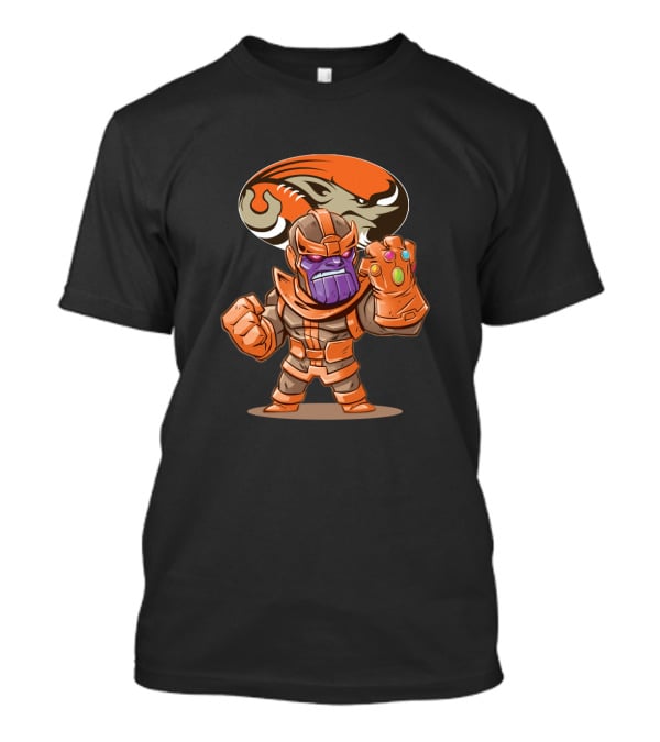 Thanos Meets Cleveland Browns Fans Infinity Gauntlet Victory T-Shirt
