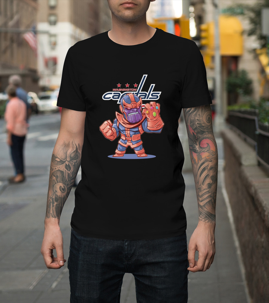 Washington Capitals Fans Thanos Infinity Gauntlet Comic T-Shirt