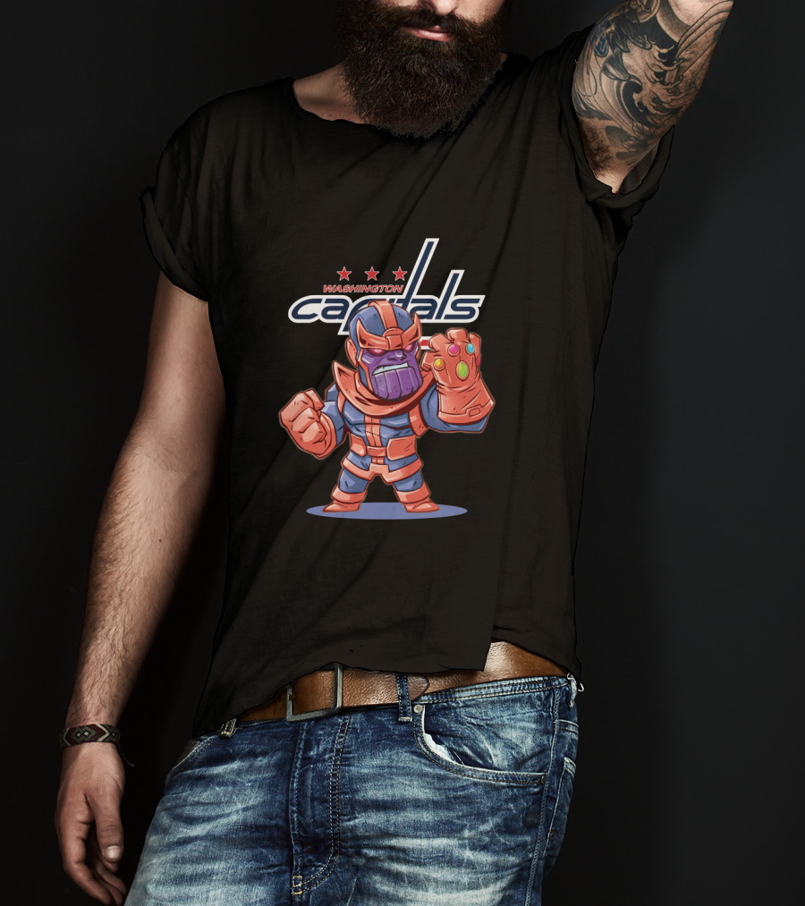 Washington Capitals Fans Thanos Infinity Gauntlet Comic T-Shirt