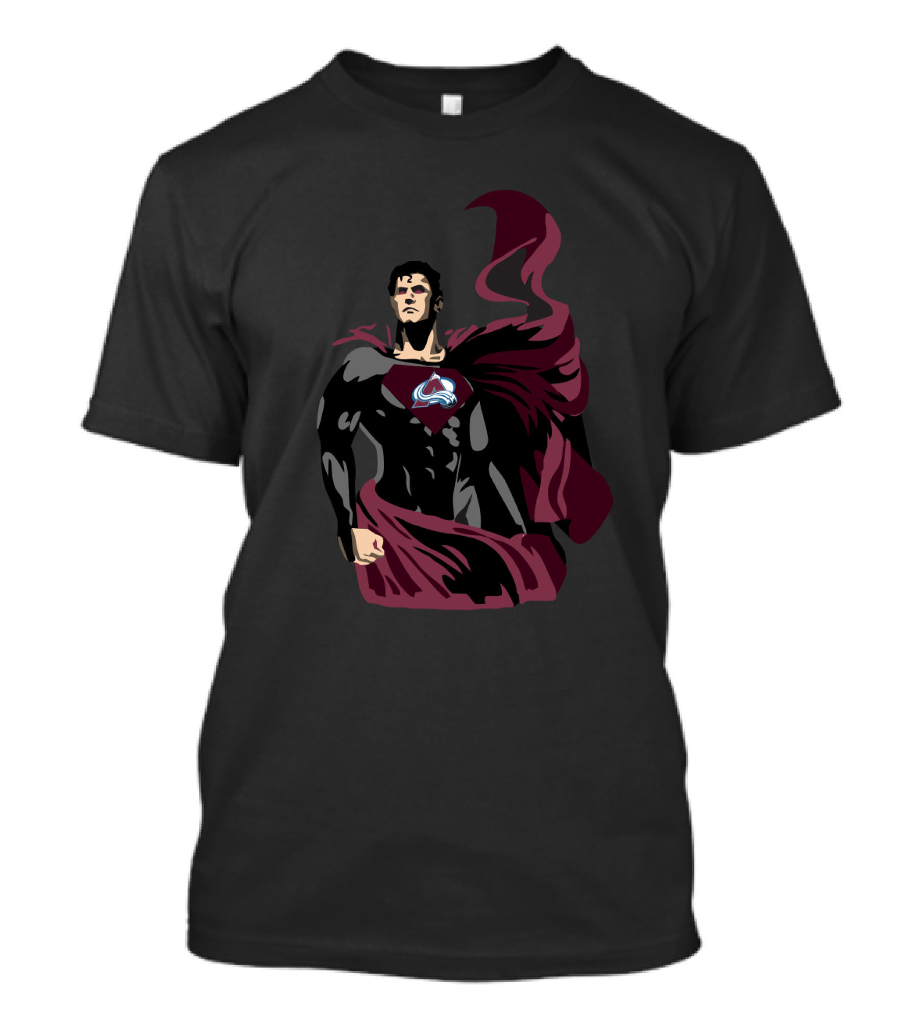 Colorado Avalanche Superman Inspired Cape Emblem Hero Iconic Fan T-Shirt