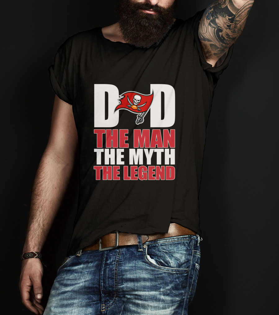 Tampa Bay Buccaneers Dad The Man The Myth The Legend Father's Day T-Shirt