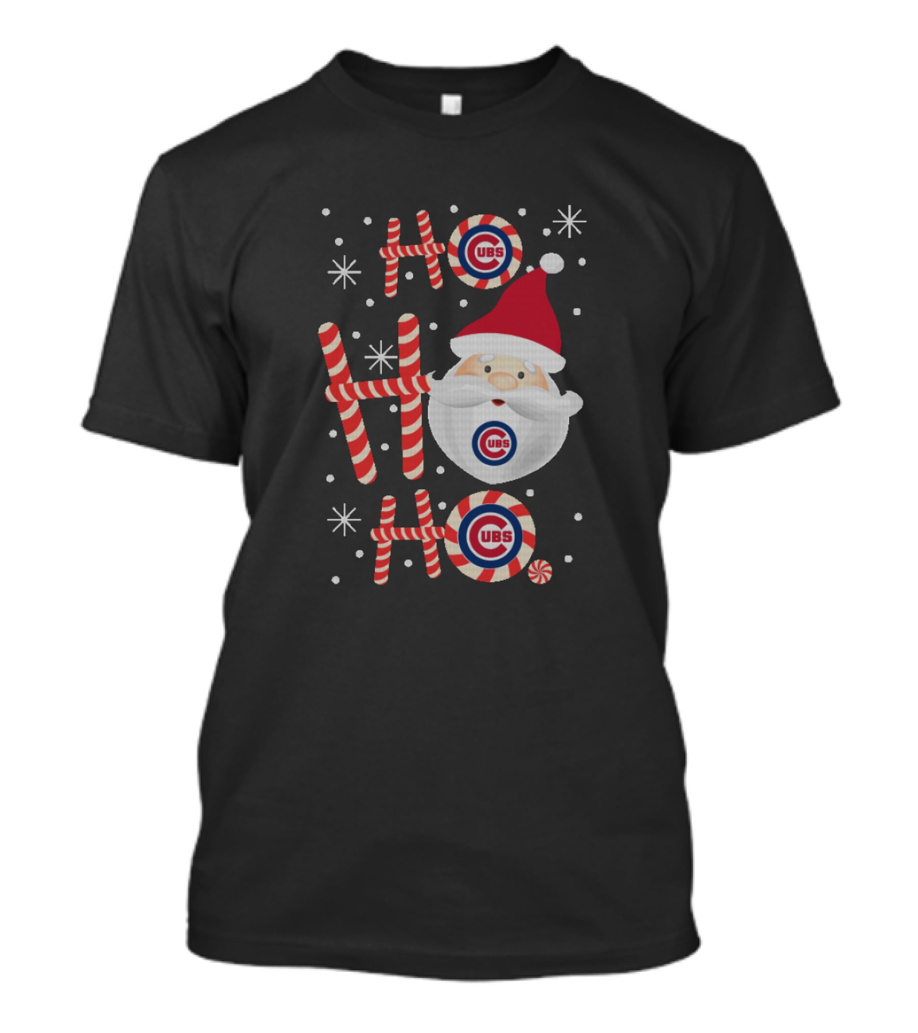 Ho Ho Ho Cubs Santa Christmas For Chicago Cubs Fans T-Shirt