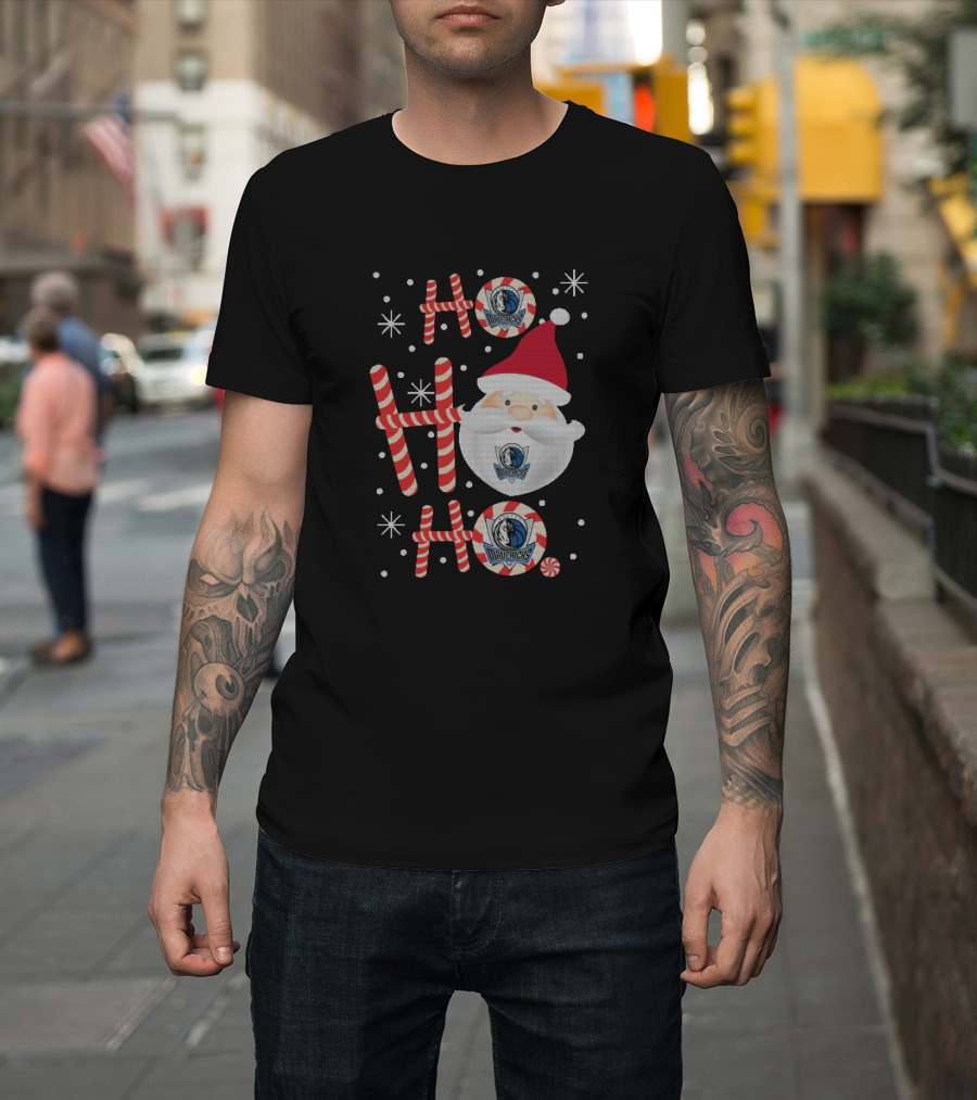 Ho Ho Ho Christmas Dallas Mavericks Fans Santa Hat T-Shirt