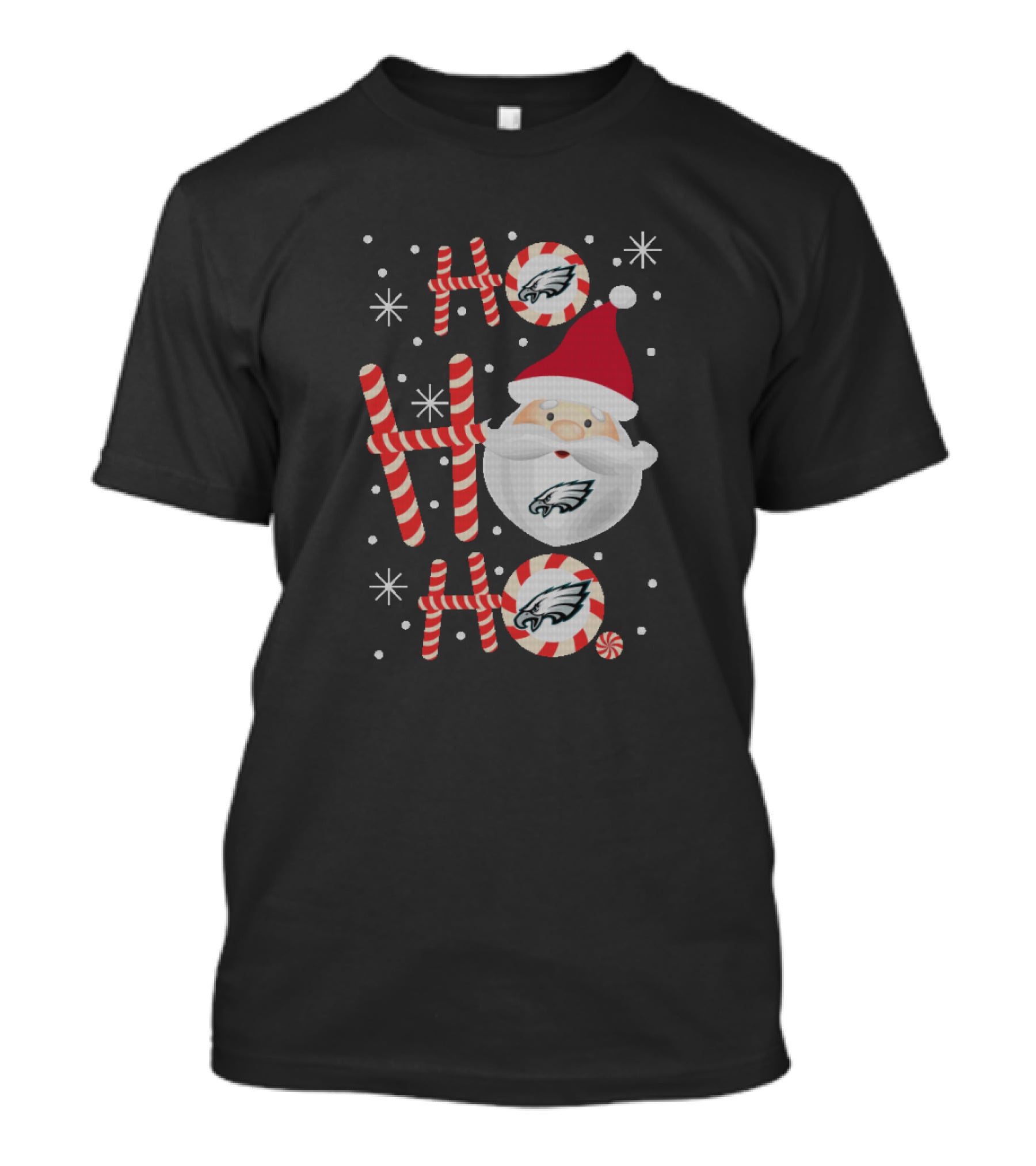 Ho Ho Ho Christmas Philadelphia Eagles Santa Claus Fan T-Shirt