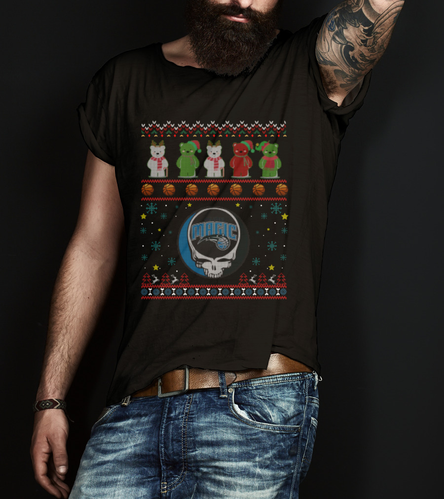 Orlando Magic Grateful Dead Bears Christmas T-Shirt