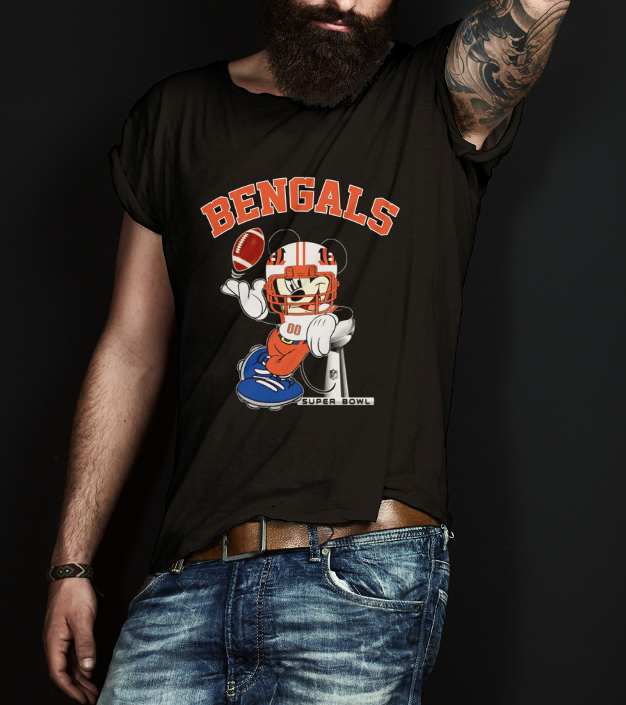 Bengals Super Bowl Nfl Mickey Football T-Shirt