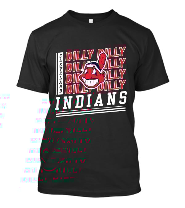 Cleveland Indians Dilly Dilly Red Text Chief Wahoo T-Shirt