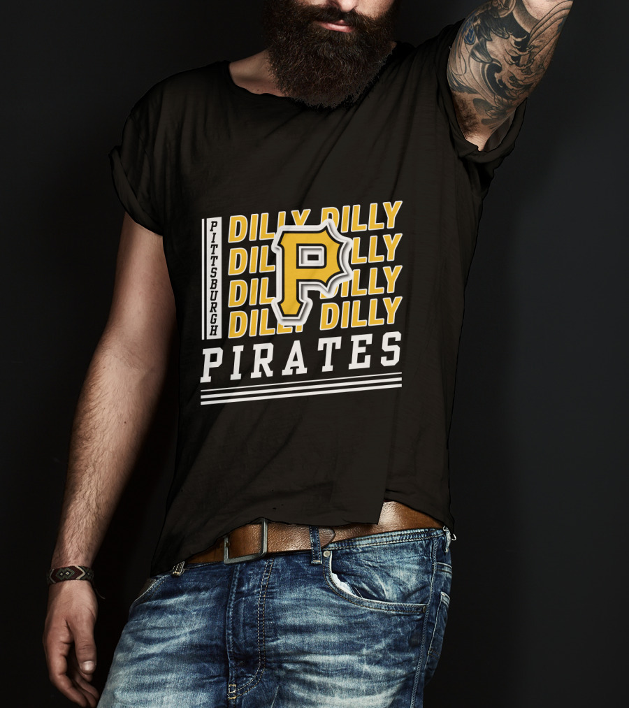 Pittsburgh Pirates Dilly Dilly P Logo Repeat T-Shirt