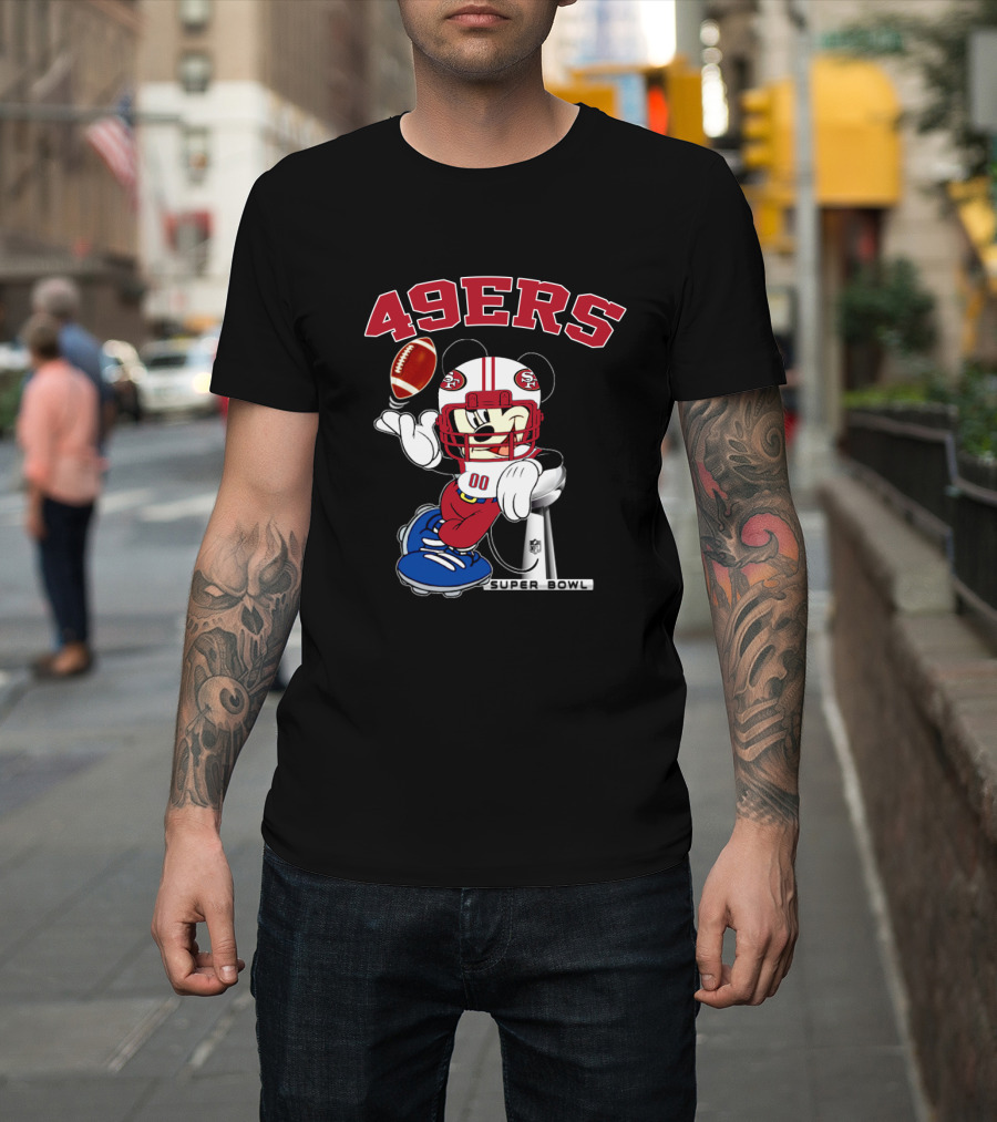 49ers Mickey Nfl Super Bowl Football T-Shirt