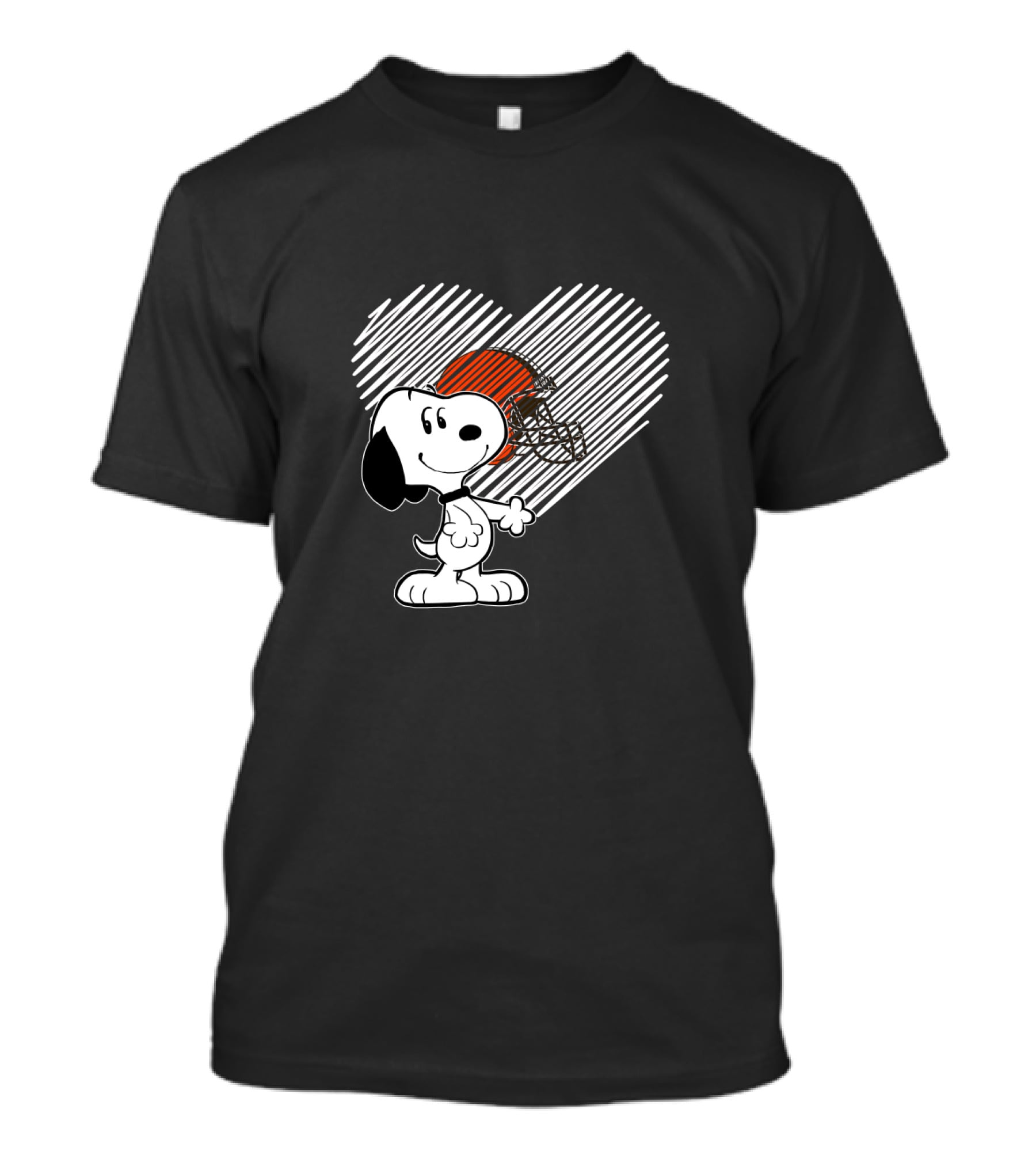 Snoopy Heart Cleveland Browns Fans Football Helmet T-Shirt