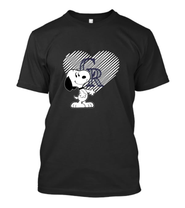 Snoopy Heart Love CR Colorado Rockies T-Shirt