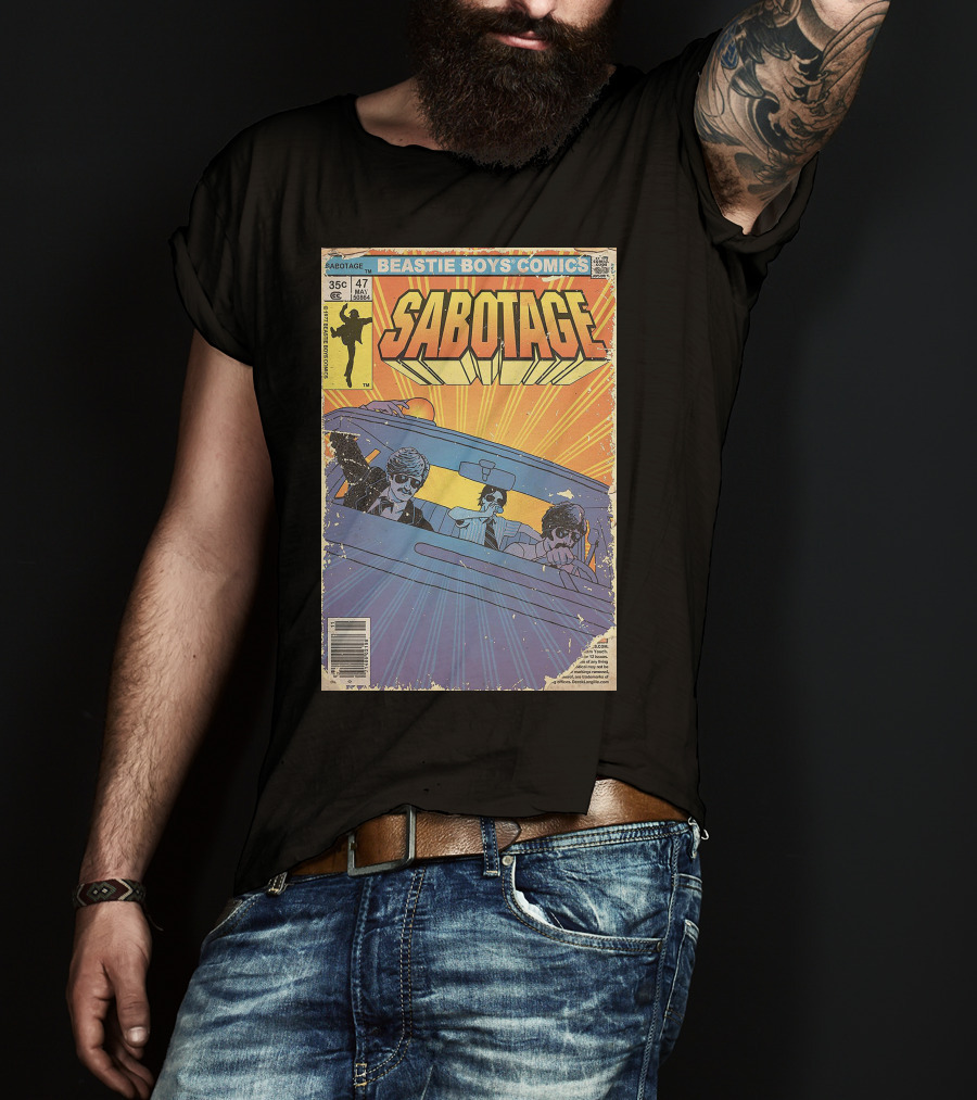 Beastie Boys Comics Sabotage 35¢ 47 Funny Ape 64B♯ Cover T-Shirt