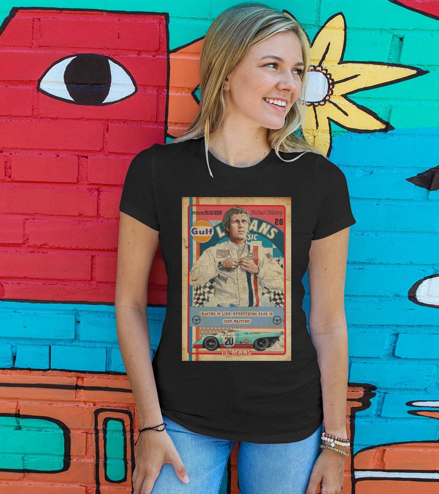 Steve McQueen Racing Gulf Le Mans Michael Delaney Classic 20 T-Shirt