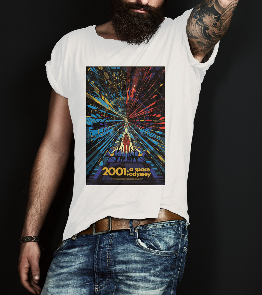 2001: A Space Odyssey Sci-Fi Psychedelic Explosion Astronaut Journey T-Shirt