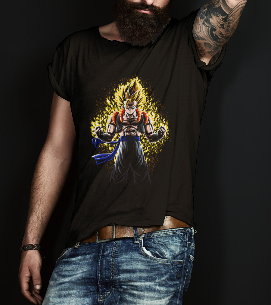 Dragon Ball Super Saiyan Fusion Power Energy Gold Aura T-Shirt