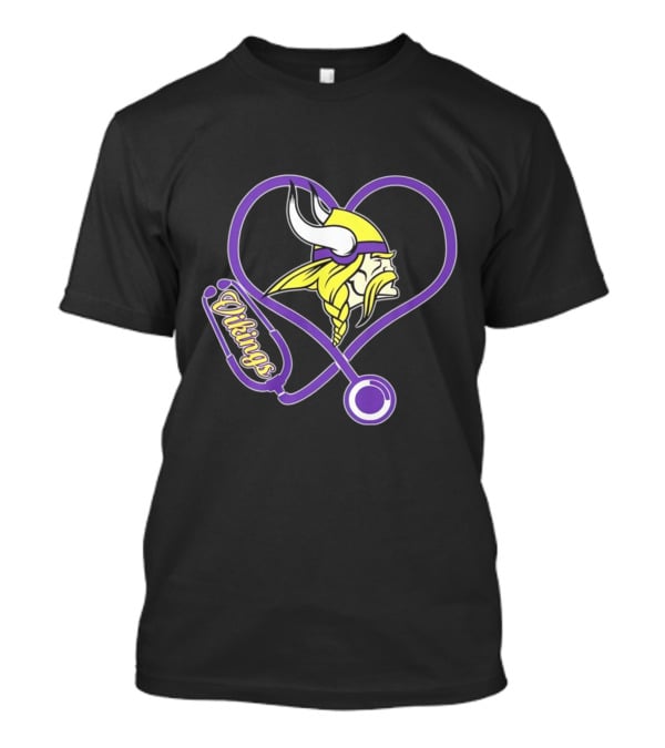 Vikings Stethoscope Heart T-Shirt