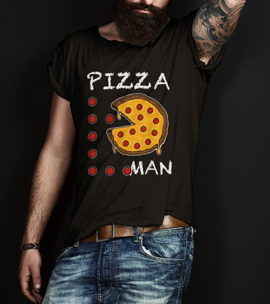 Pizza Man Video Gamer Pizza T-Shirt