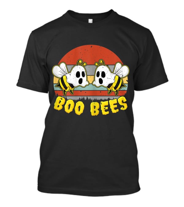 Boo Bees Retro Ghostly Bees Halloween Humor T-Shirt