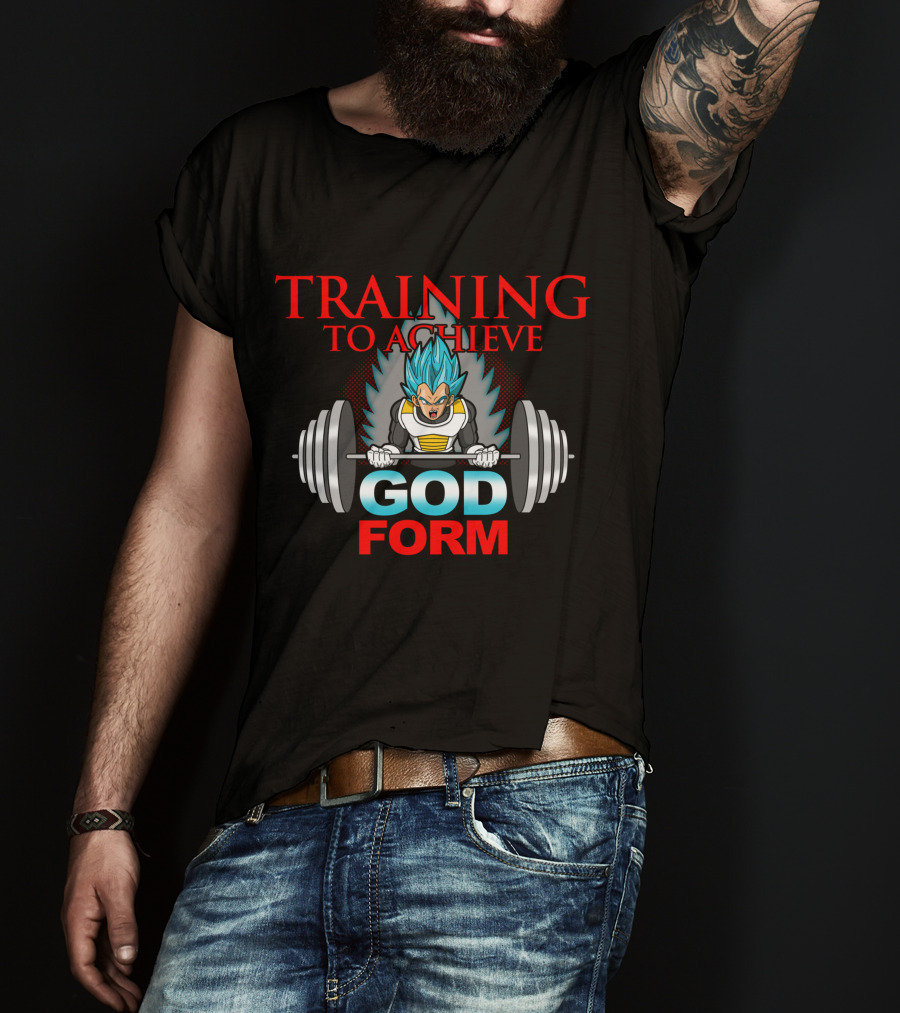 Training To Achieve God Form Weightlifting Warrior T-Shirt