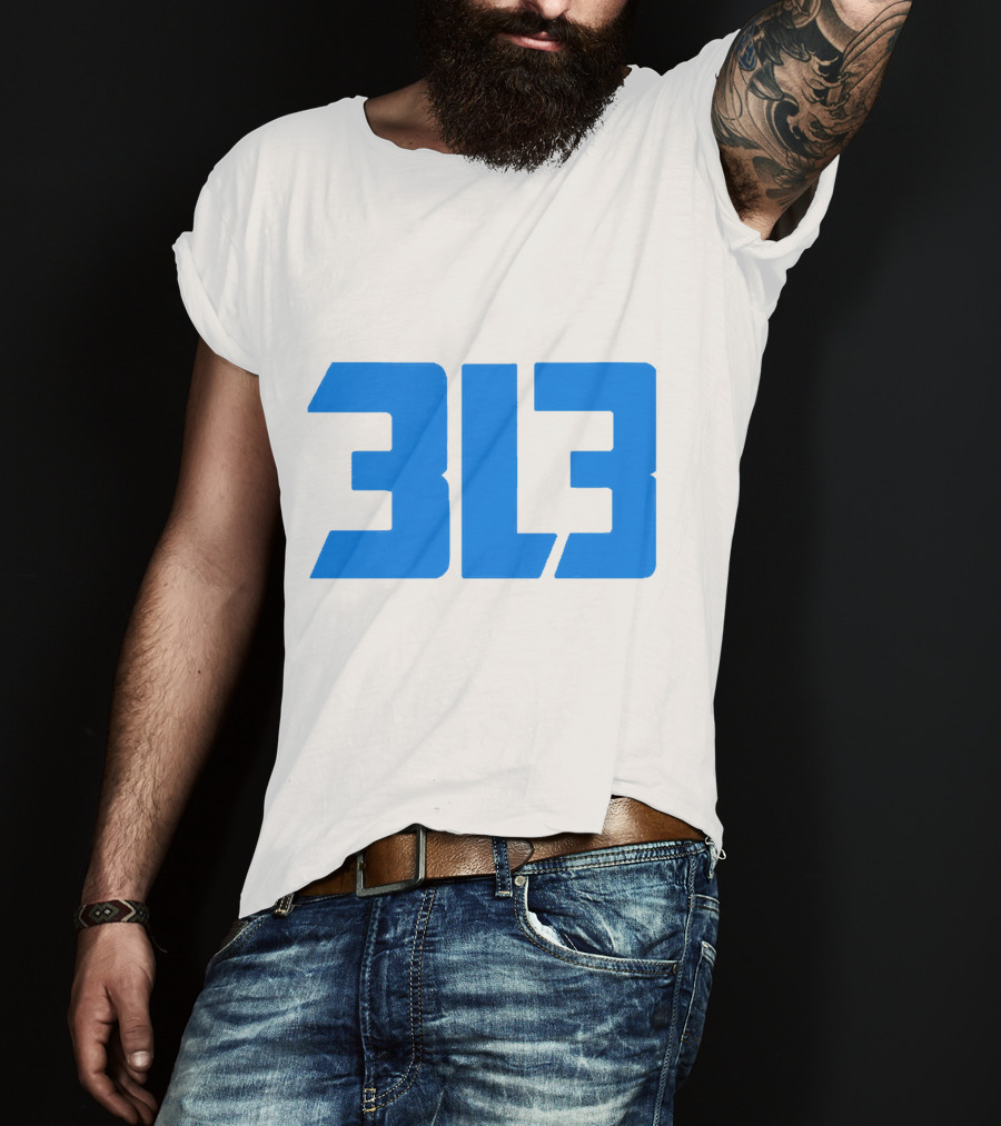 Detroit Lions 313 Bold Blue T-Shirt