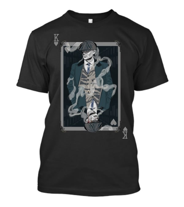 Thomas Shelby King Of Spades Card Design With Smoke And Hat T-Shirt