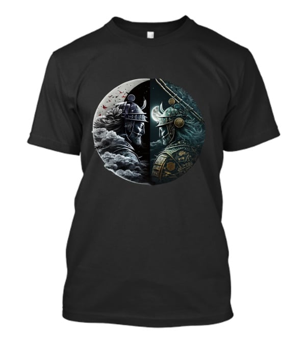 Moonlight Samurai Yin Yang Warriors T-Shirt