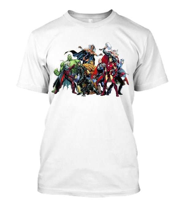 Avengers Marvel Heroes Cartoon Characters Collection T-Shirt