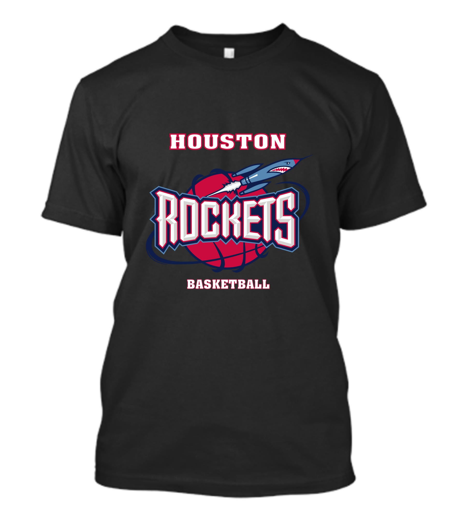 Houston Rockets Basketball Shark Rocket T-Shirt