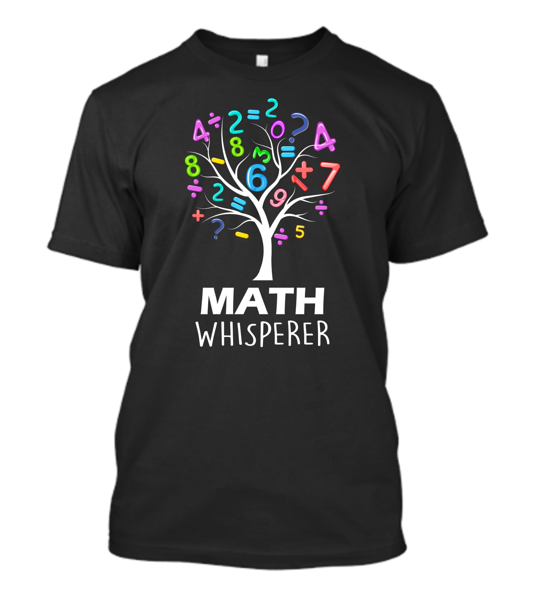 MATH WHISPERER Numerals And Symbols Tree T-Shirt