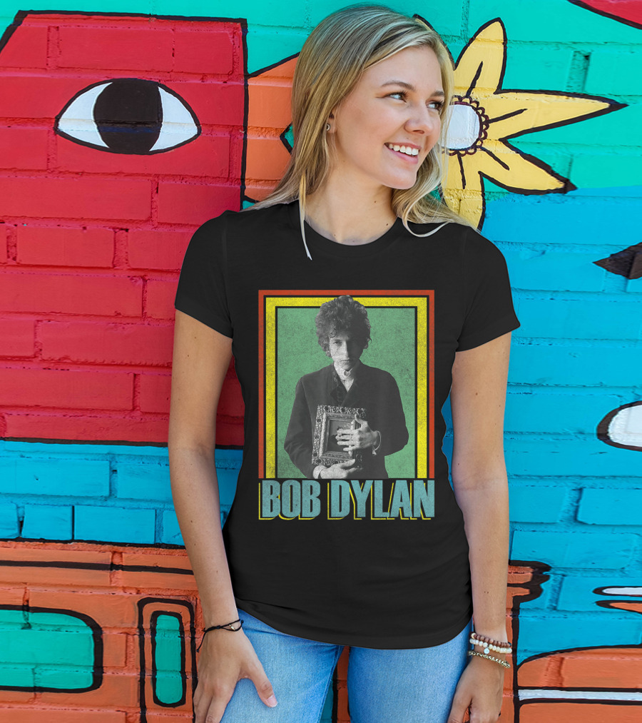 Bob Dylan Holding Framed Picture T-Shirt