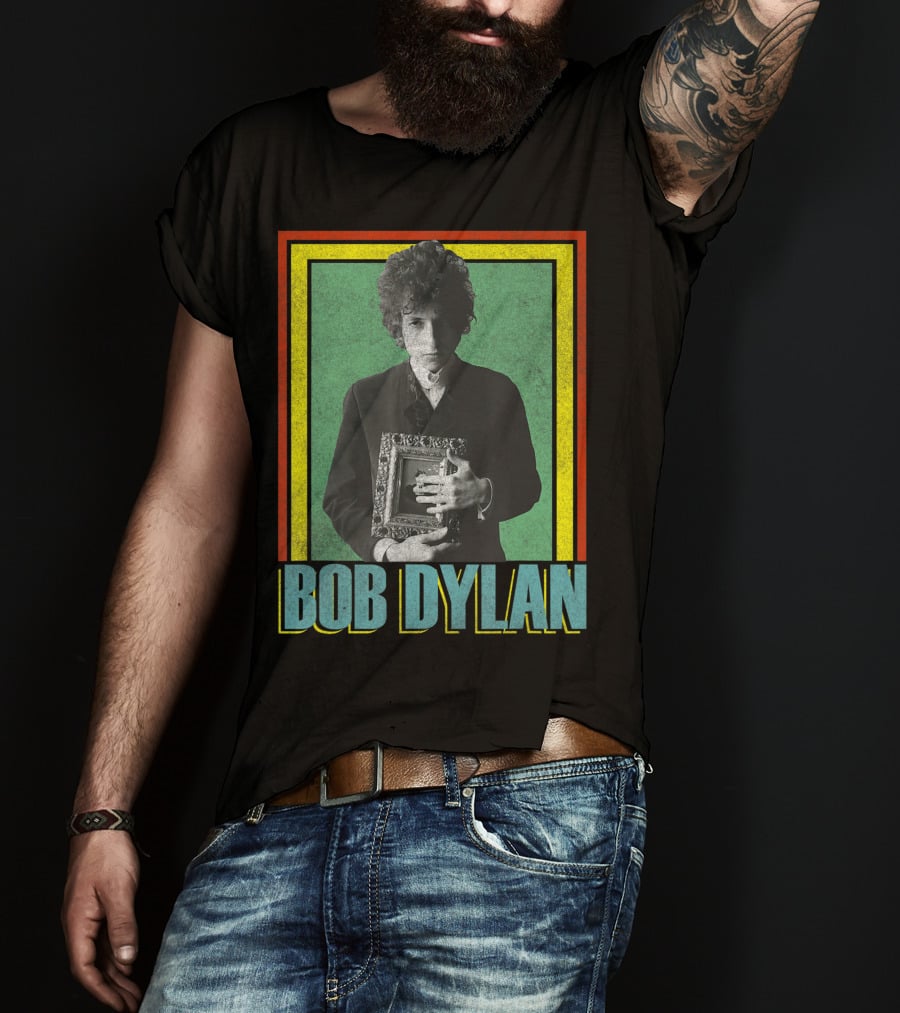 Bob Dylan Holding Framed Picture T-Shirt