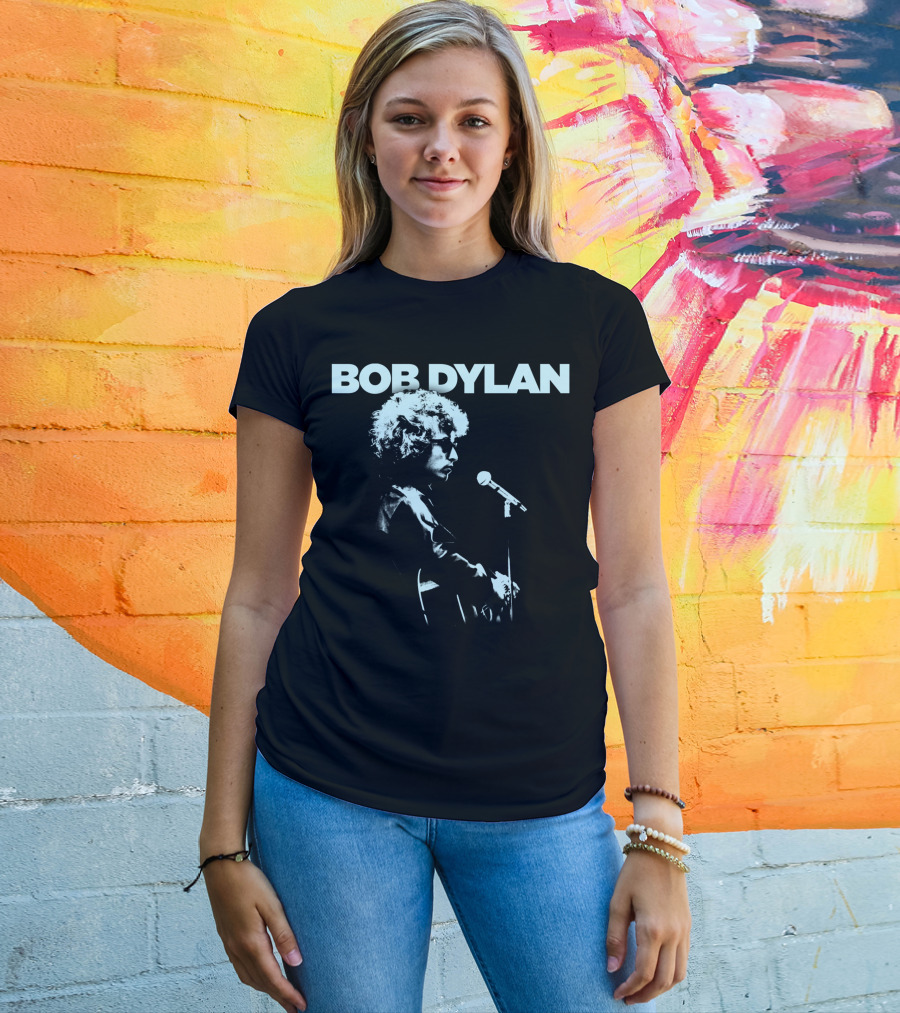 Bob Dylan Profile Microphone T-Shirt