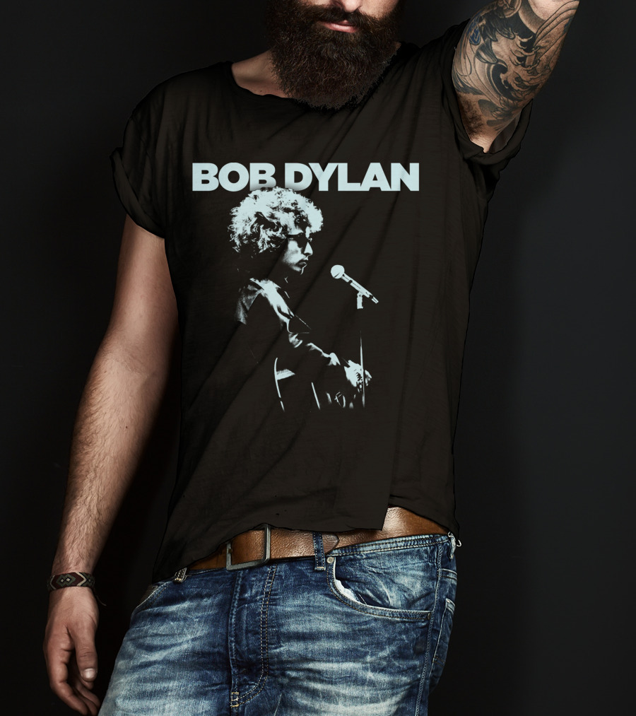 Bob Dylan Profile Microphone T-Shirt