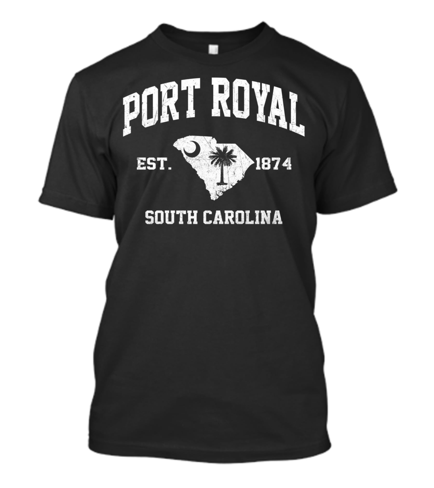 Port Royal South Carolina Est. 1874 Vintage State Athletic T-Shirt