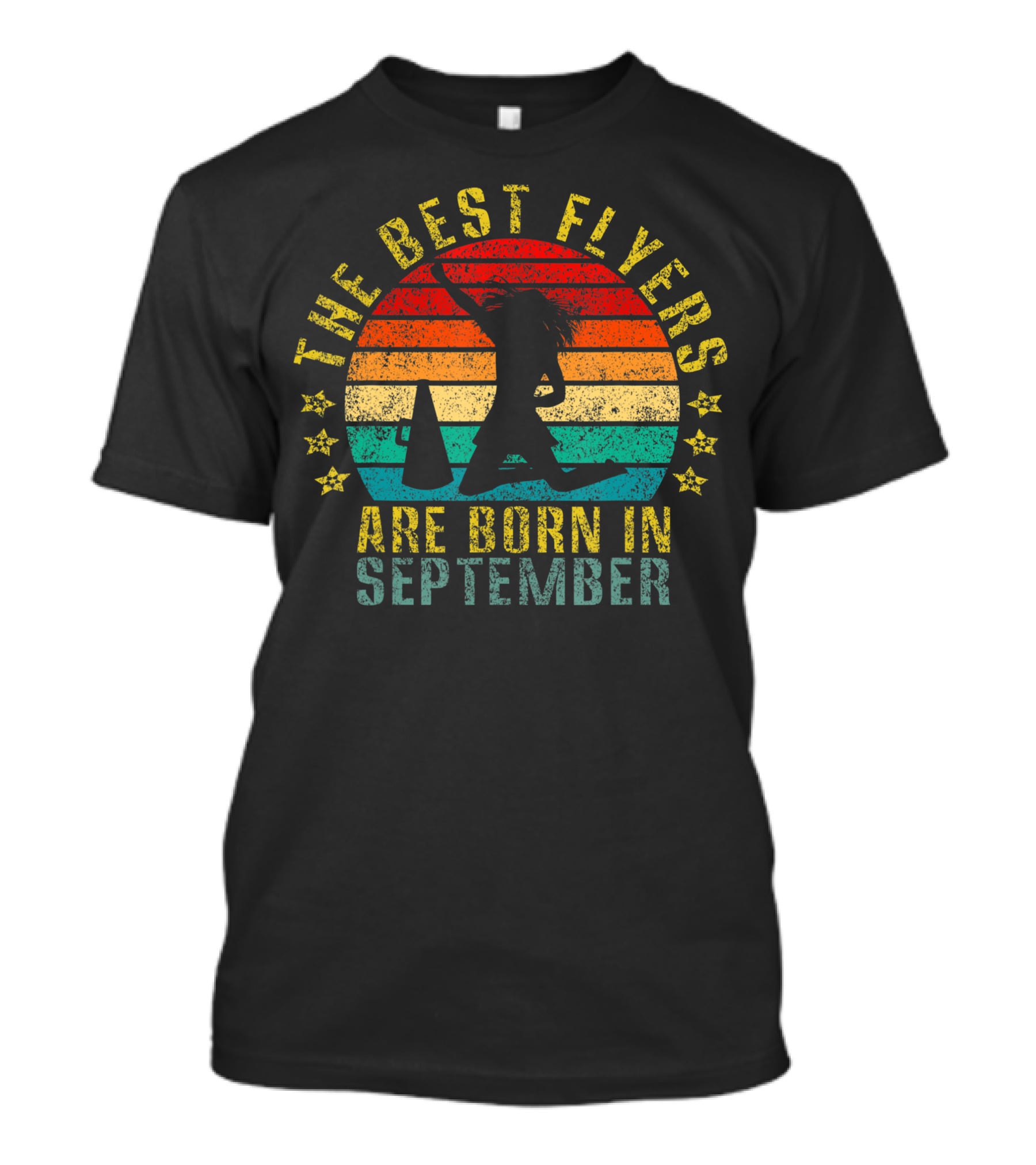 The Best Flyers Are Born In September Retro Cheerleader T-Shirt