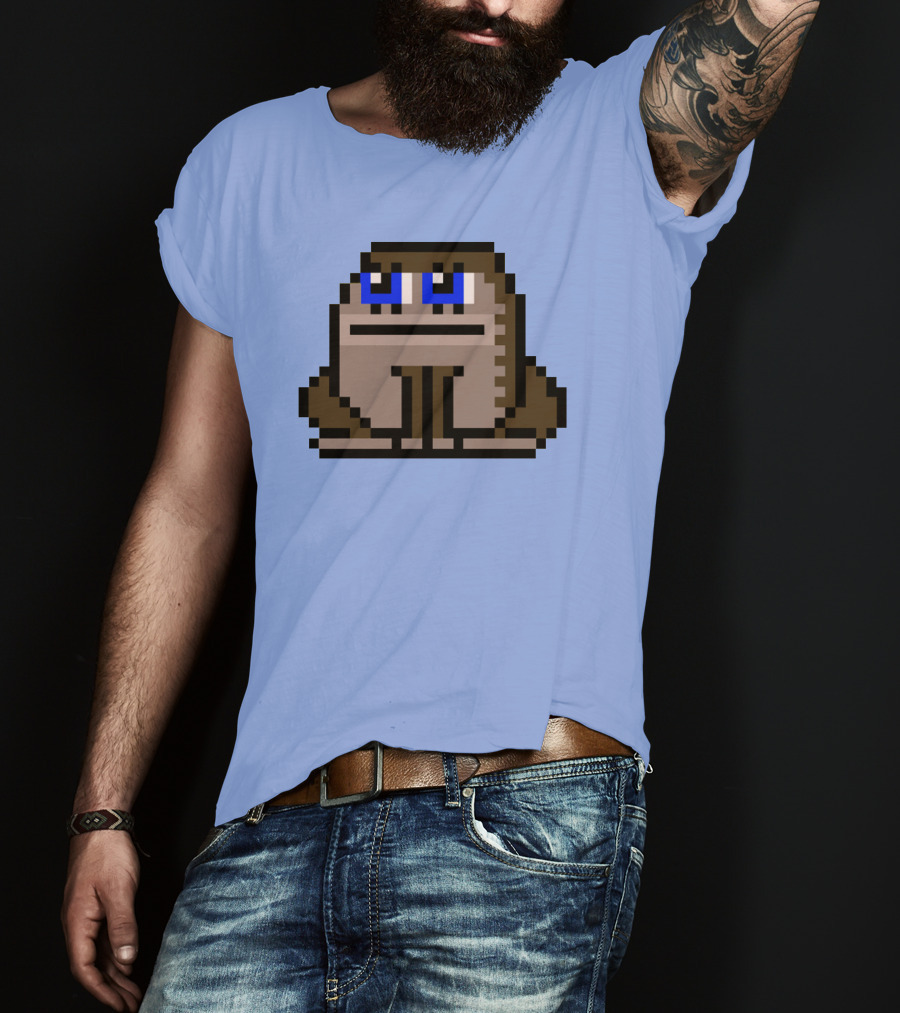 Sergito CrypToadz Pixel Art Frog With Blue Eyes T-Shirt