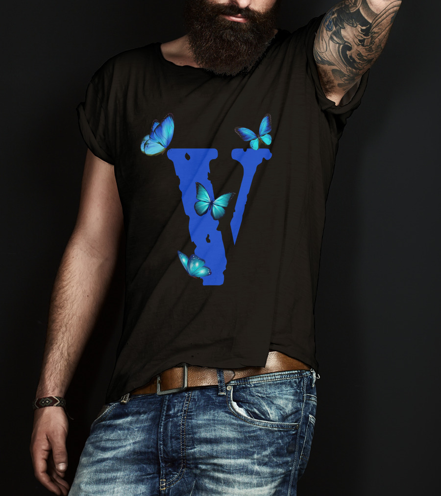 Vlone V Blue Butterfly Collection T-Shirt