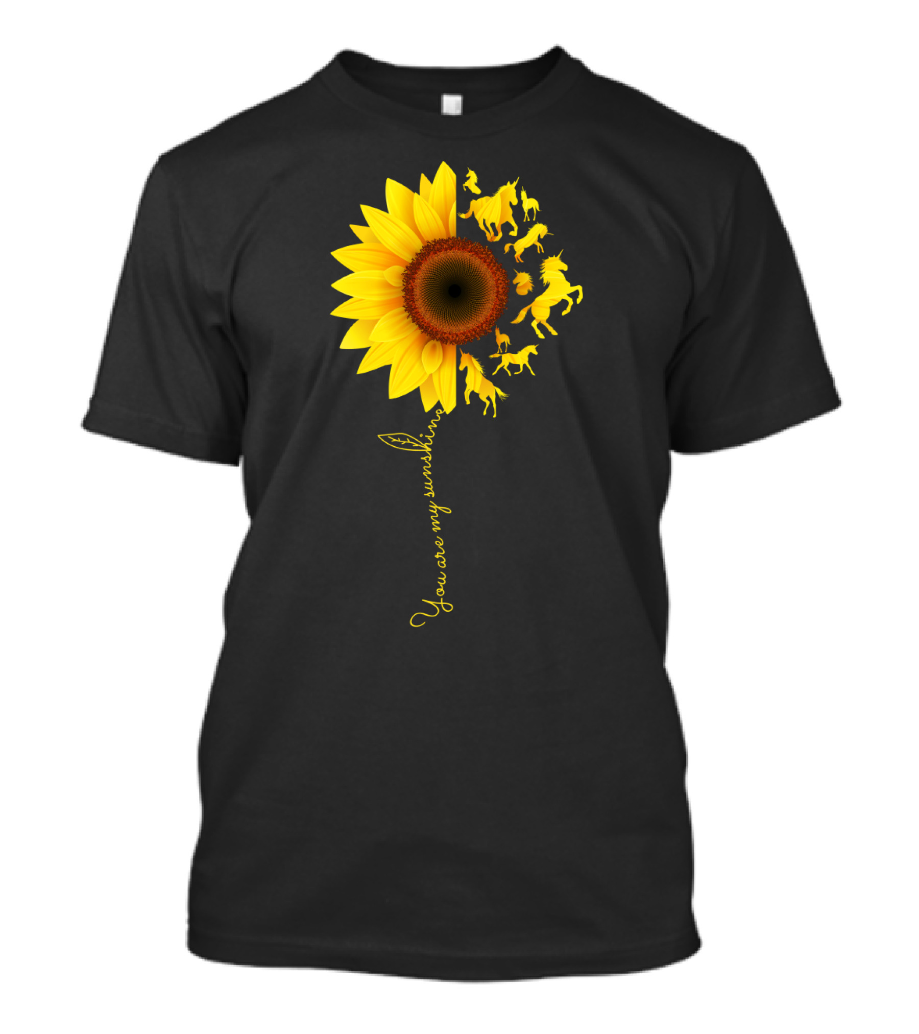 You Are My Sunshine Unicorn Sunflower Whimsy T-Shirt