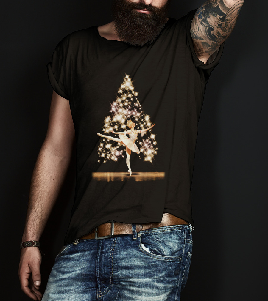 Ballet Dance Christmas Tree Sparkling Dancer Elegance T-Shirt