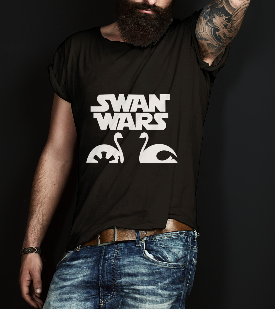 Swan Wars Top Ballet Parody With Swan Silhouette And Iconic Sci-Fi Influence T-Shirt
