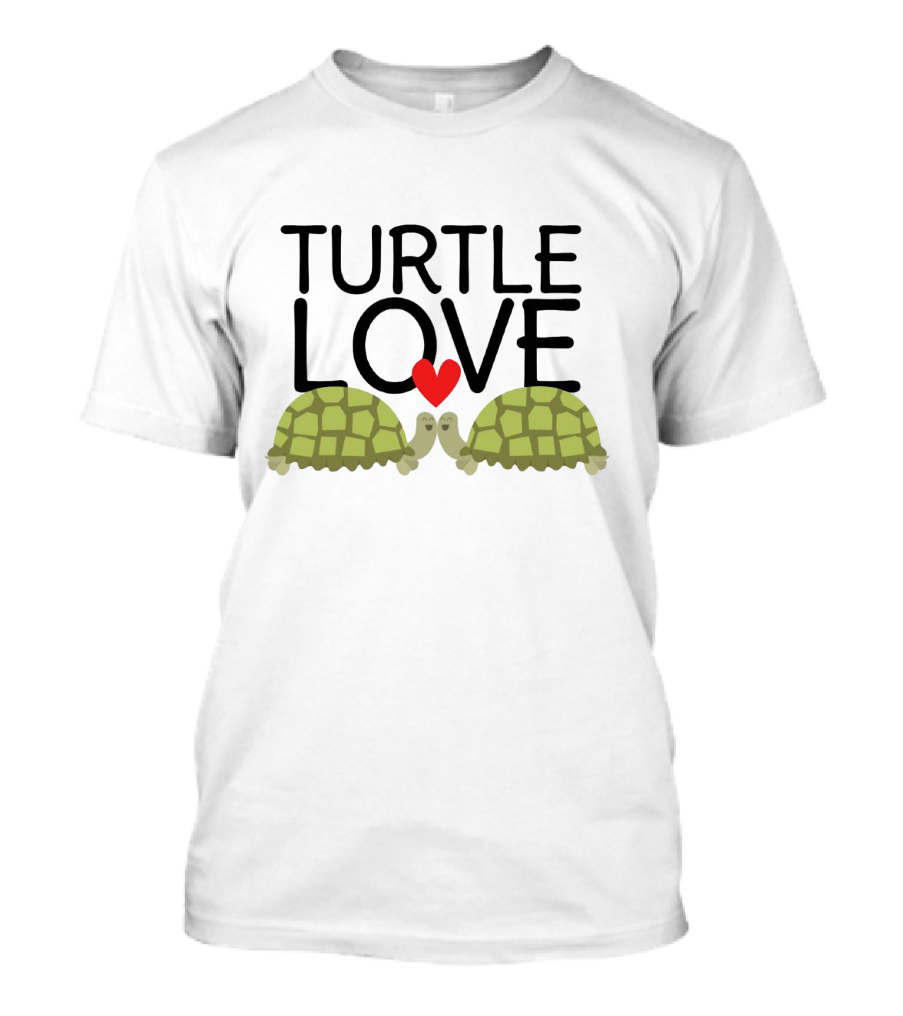 Turtle Love Heart Connection With Kissing Turtles T-Shirt