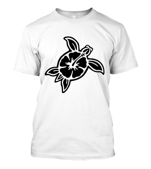 Hibiscus Flower Turtle T-Shirt