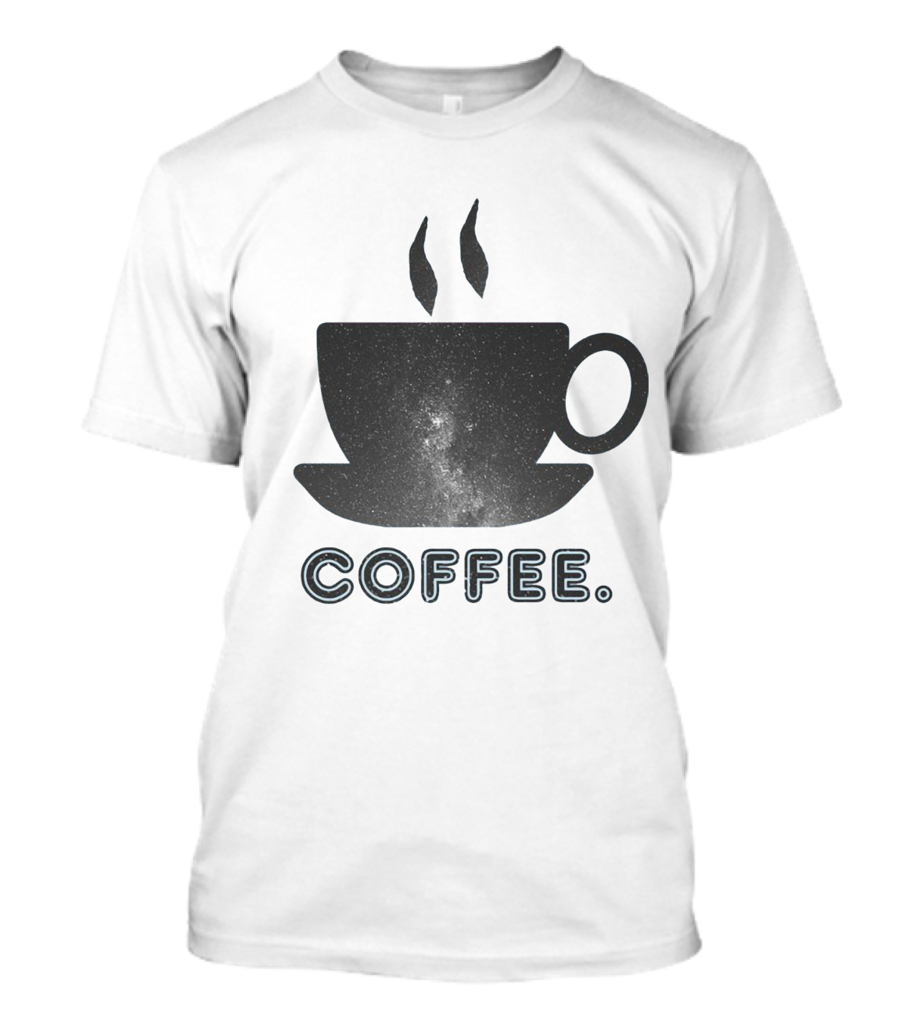 Coffee Cup With Starry Galaxy Design And Steam T-Shirt